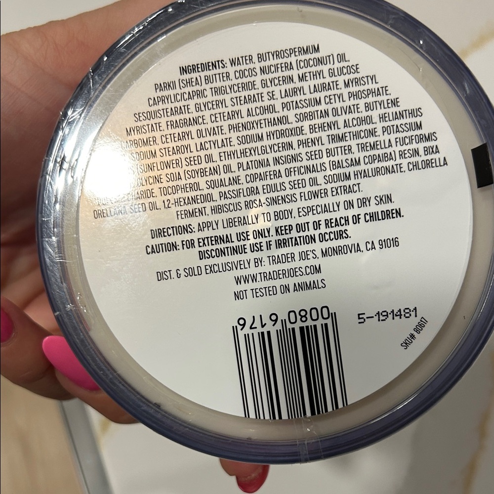 Trader Joe's Ultra Rich Body Butter - Blue (Warm Vanilla Orchid) - Picture 3 of 3